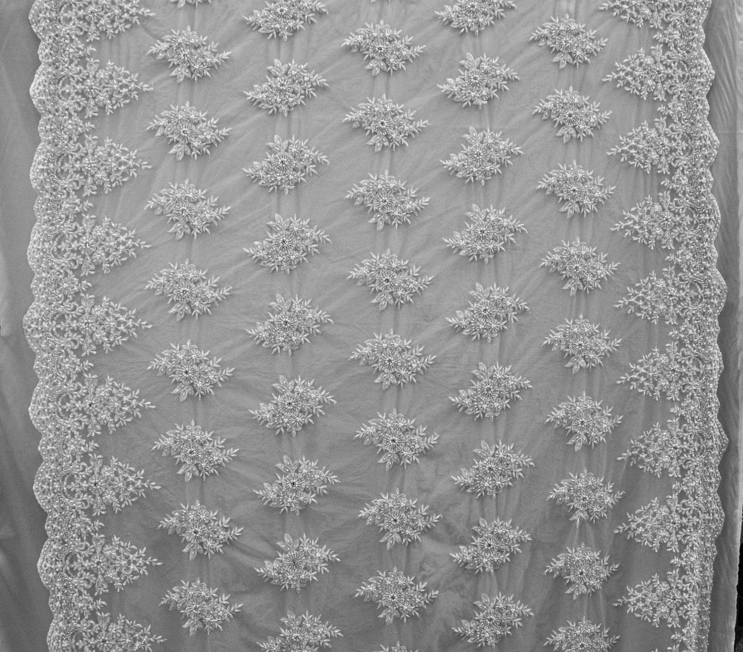 5 Colors, Embroidery Lace With Beads # WL 107