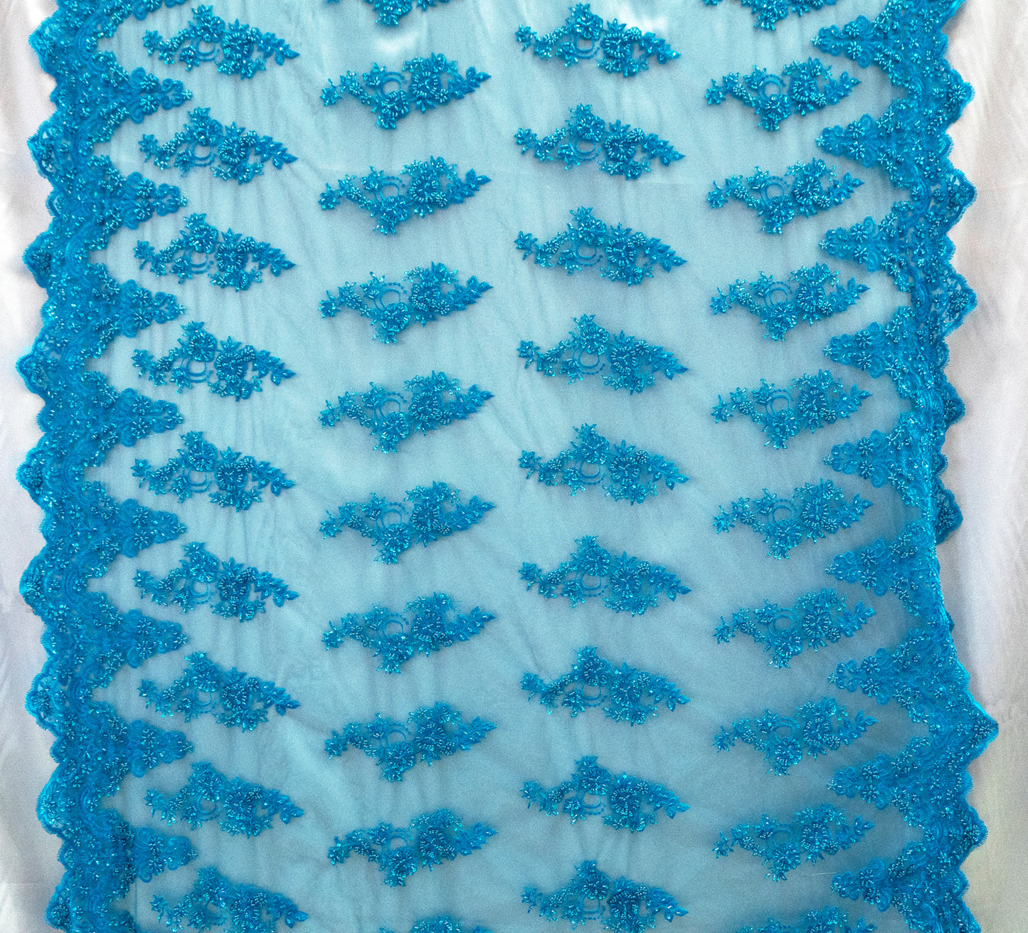 17 Colors, Embroidered Lace With Beads And Sequins # HT 1027