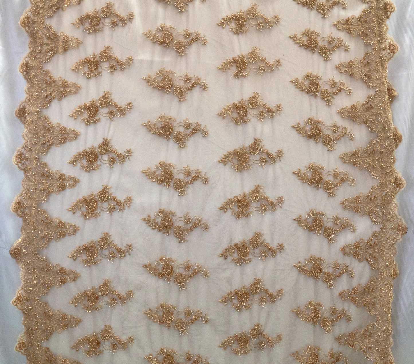 17 Colors, Embroidered Lace With Beads And Sequins # HT 1027