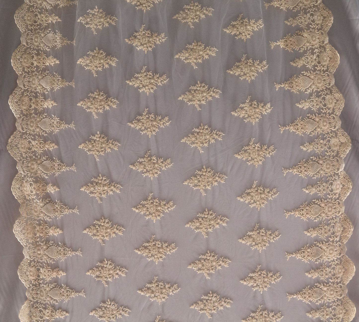 3 Colors, Heavy Hand Beaded Embroidered Flowers UNAN 2201