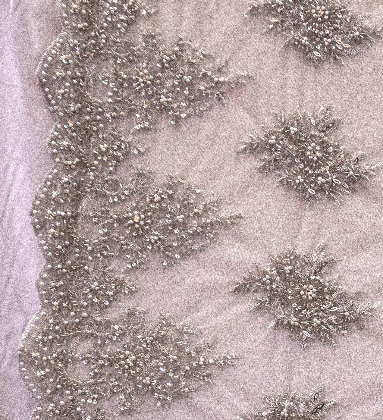 5 Colors, Embroidery Lace With Beads # WL 107
