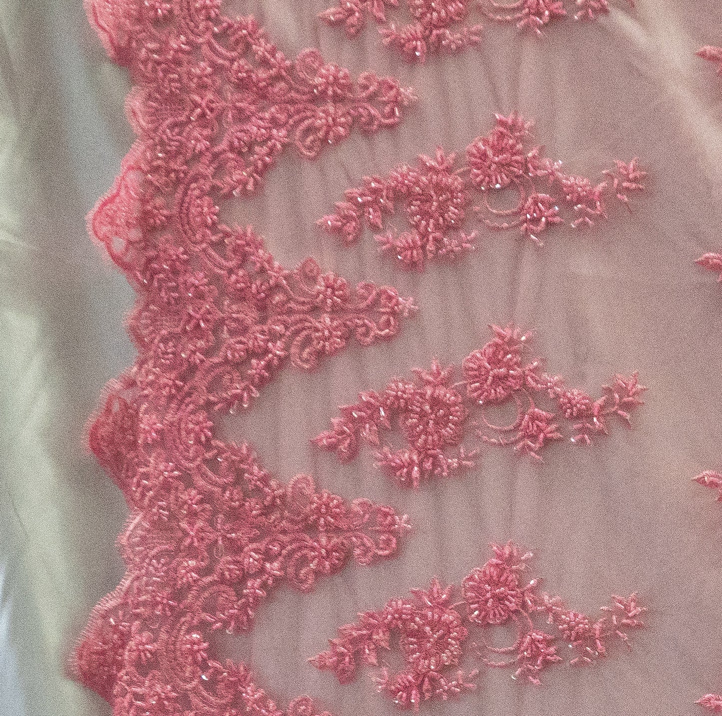 17 Colors, Embroidered Lace With Beads And Sequins # HT 1027