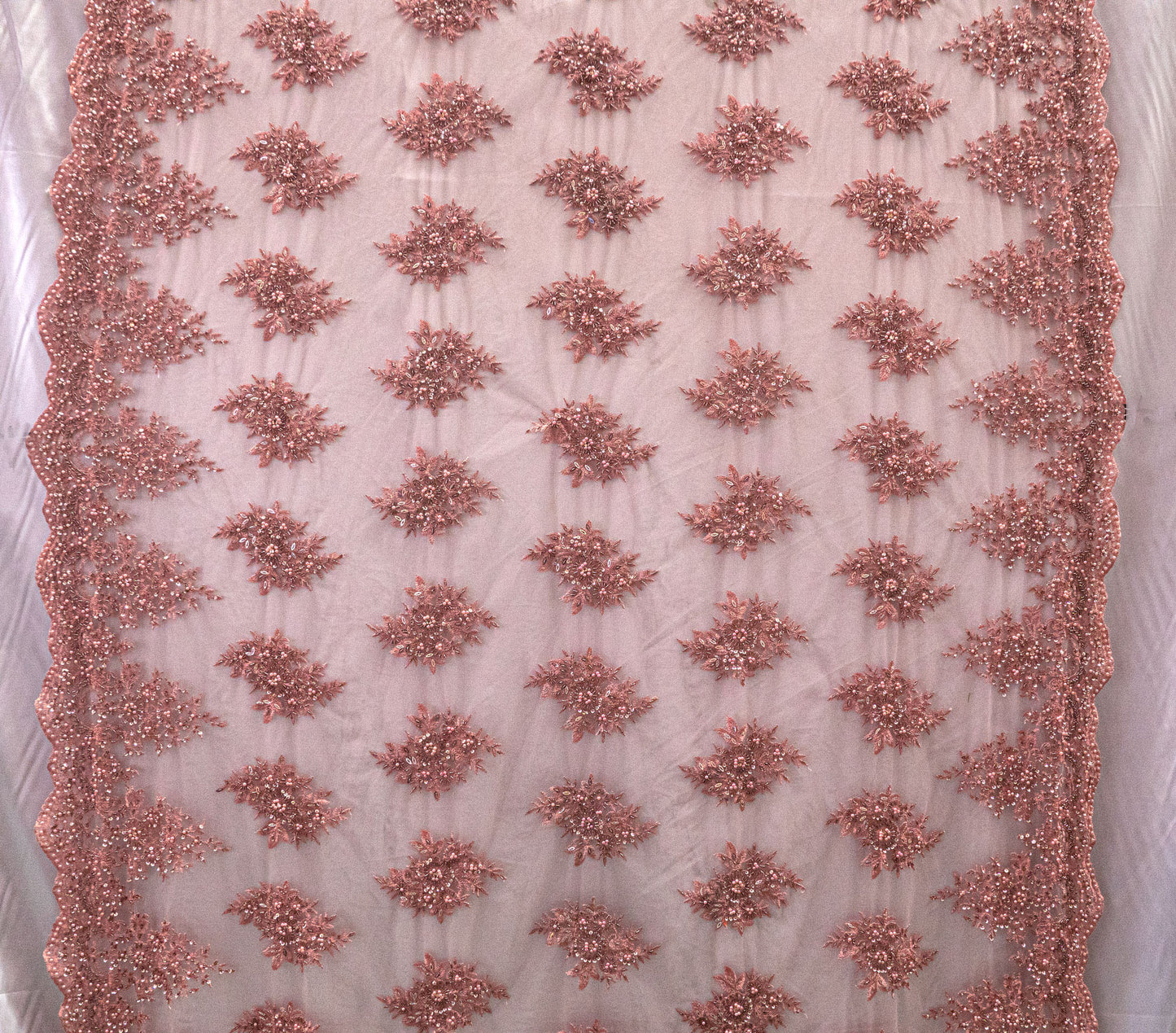 5 Colors, Embroidery Lace With Beads # WL 107