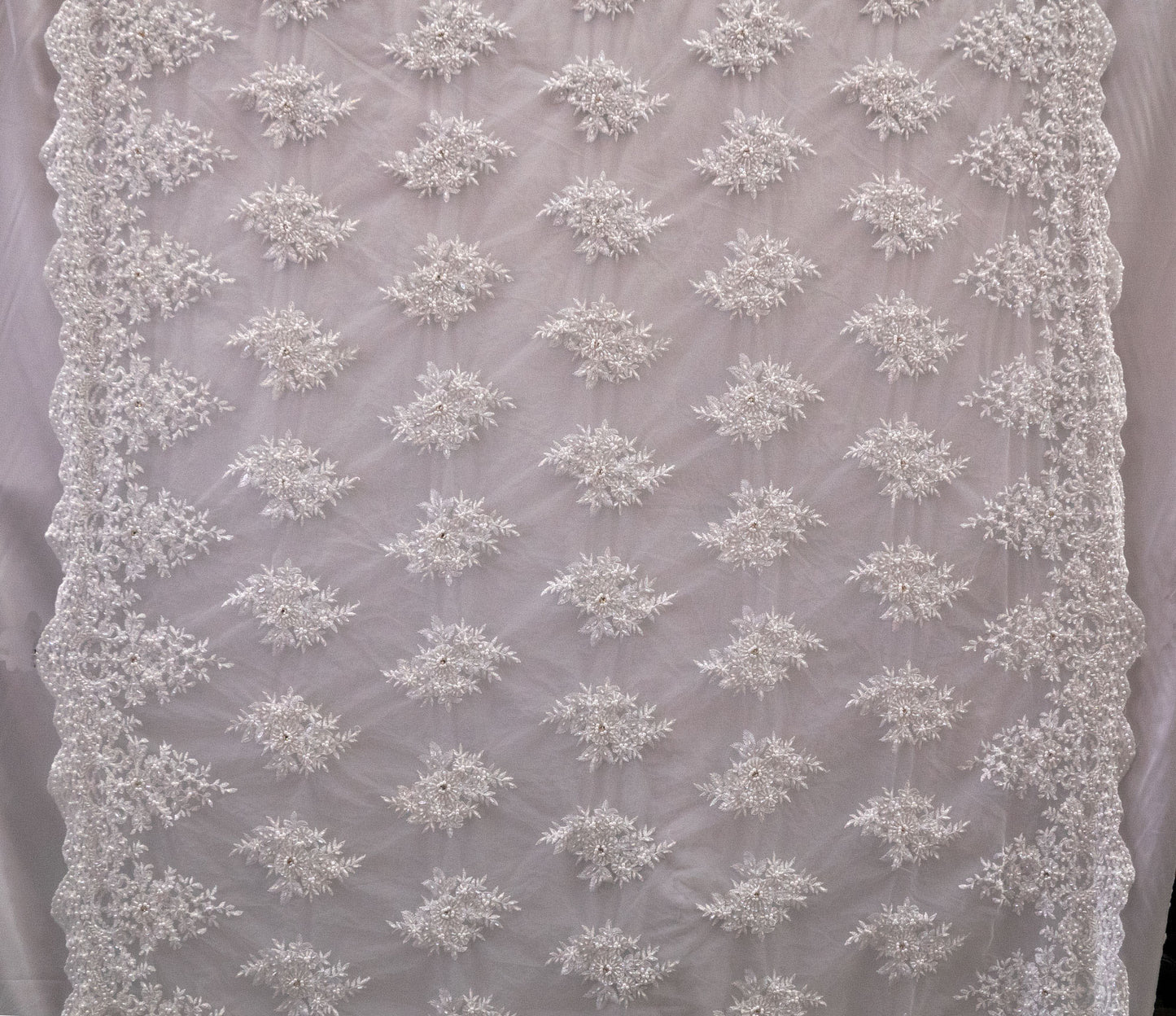 5 Colors, Embroidery Lace With Beads # WL 107
