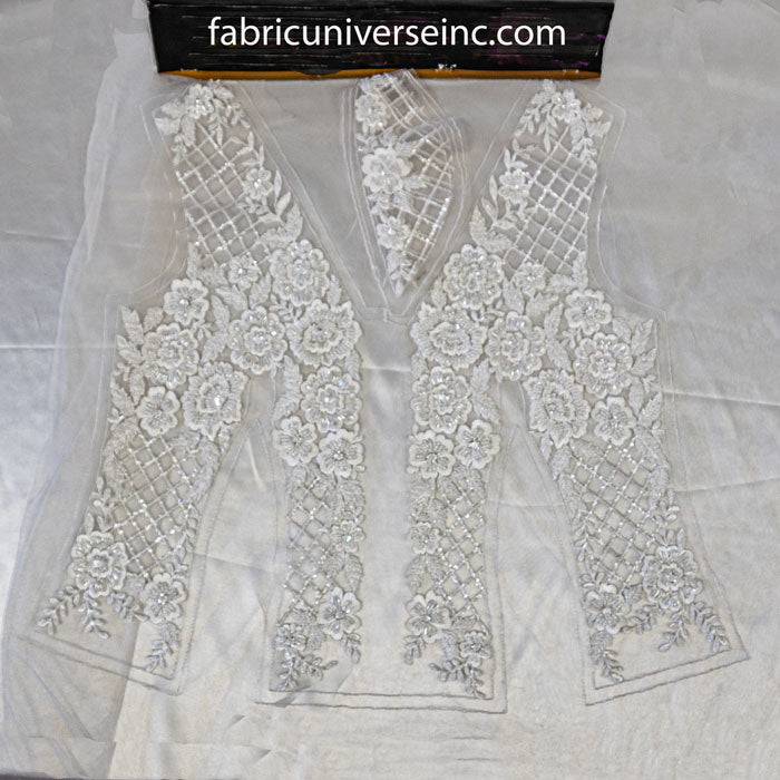 White Bridal Beaded Lace # VFC-193BP and # VFC- 195BP
