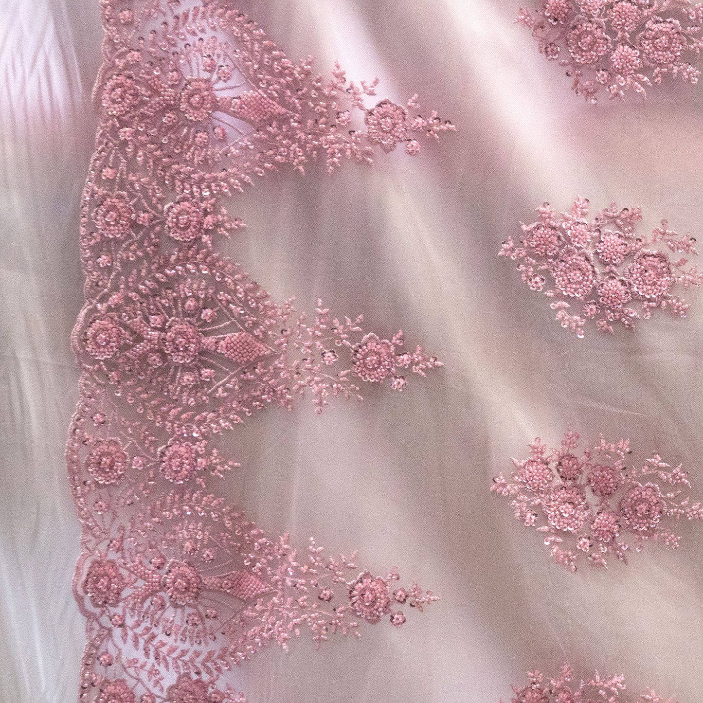 10 Colors, Heavy Hand Beaded Embroidered Flowers UNAN 2202.