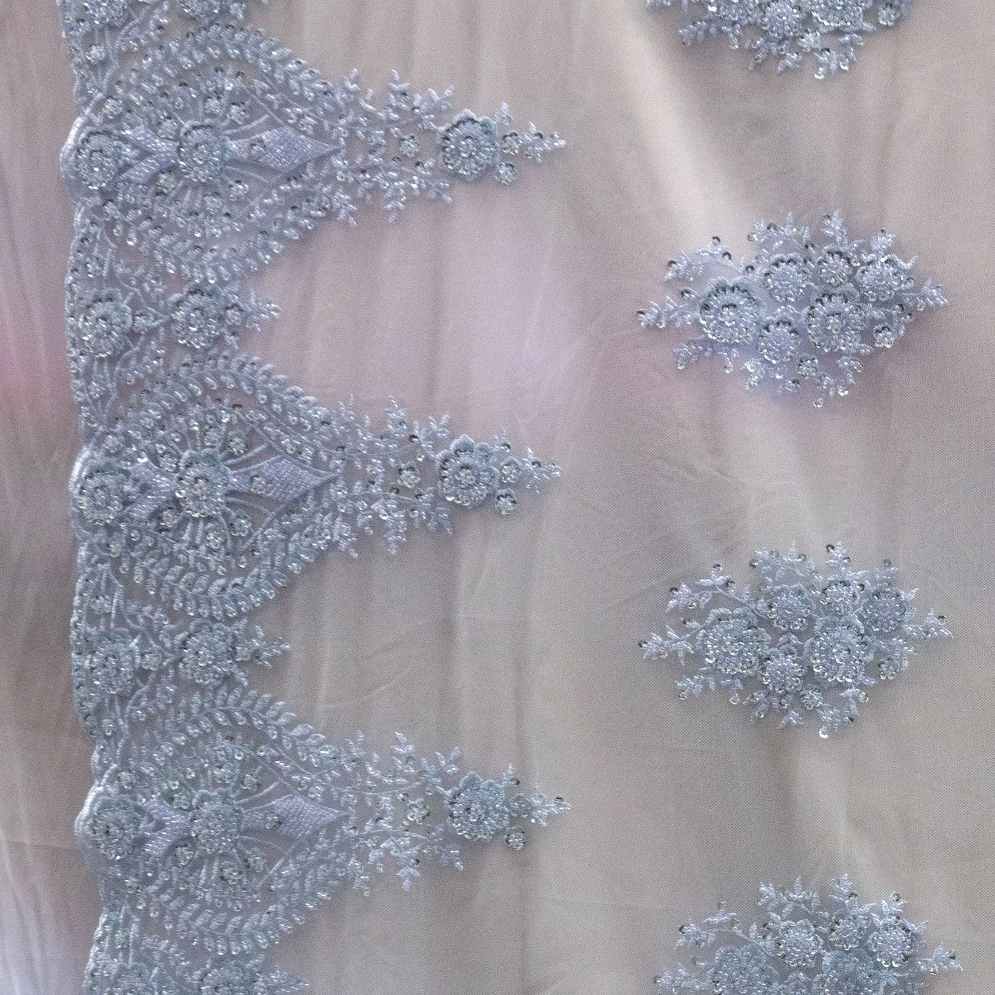 10 Colors, Heavy Hand Beaded Embroidered Flowers UNAN 2202.