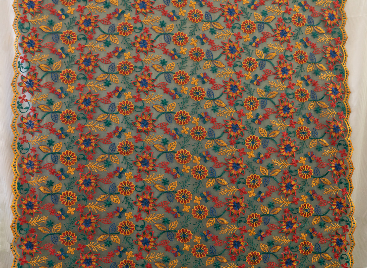 11 colors 3D Mixed Colors Embroidered Flowers # 22EMB010