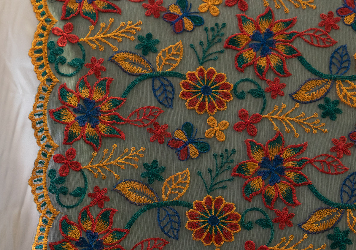 11 colors 3D Mixed Colors Embroidered Flowers # 22EMB010