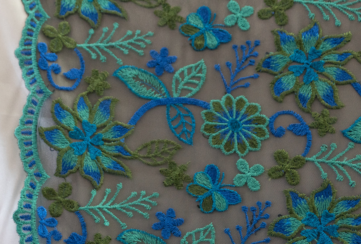 11 colors 3D Mixed Colors Embroidered Flowers # 22EMB010