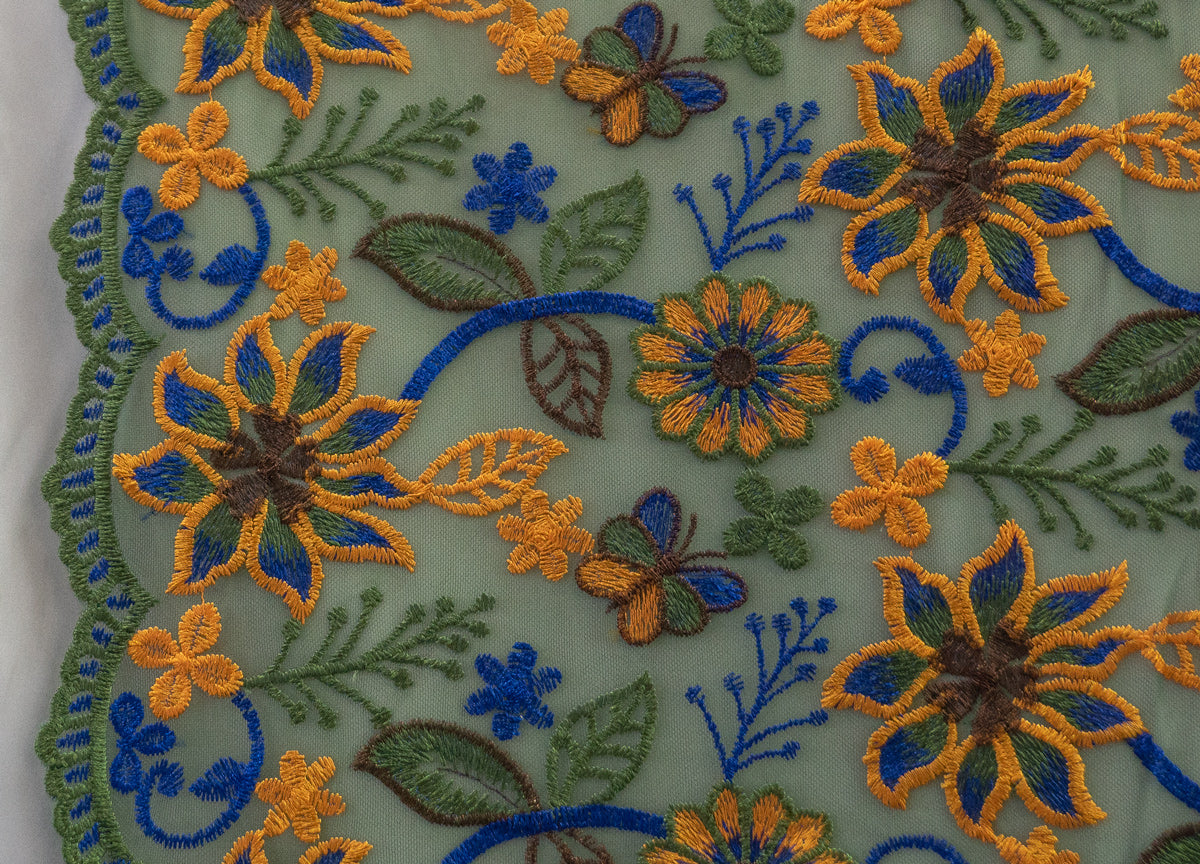 11 colors 3D Mixed Colors Embroidered Flowers # 22EMB010