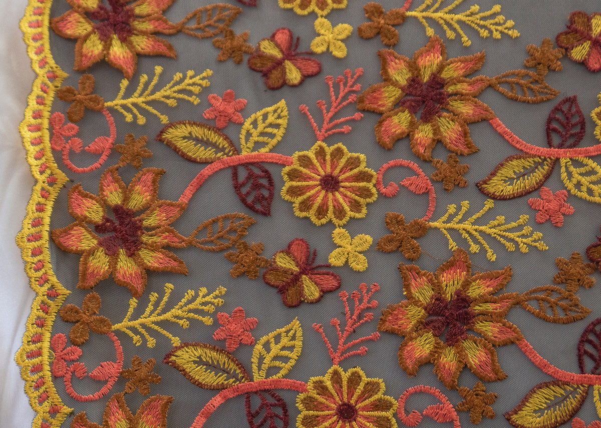 11 colors 3D Mixed Colors Embroidered Flowers # 22EMB010