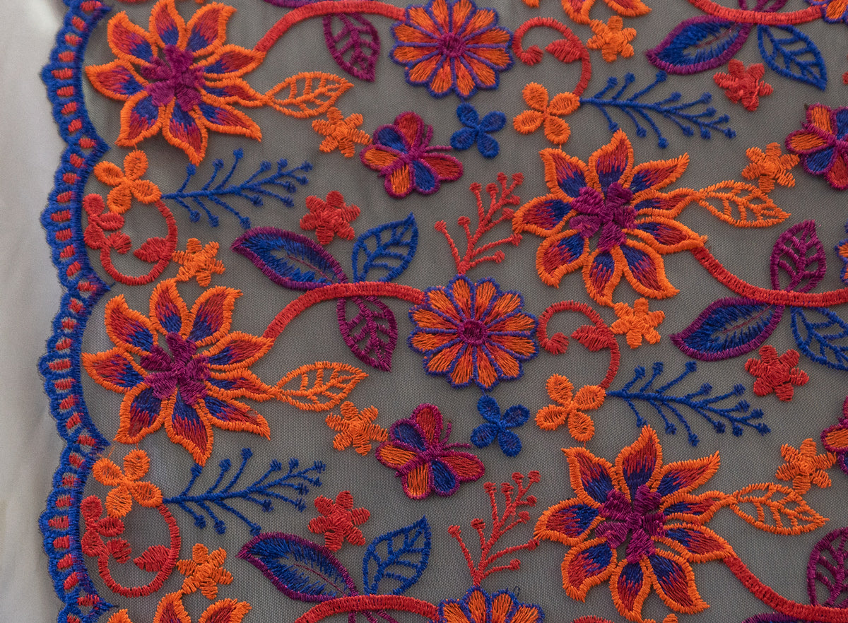 11 colors 3D Mixed Colors Embroidered Flowers # 22EMB010