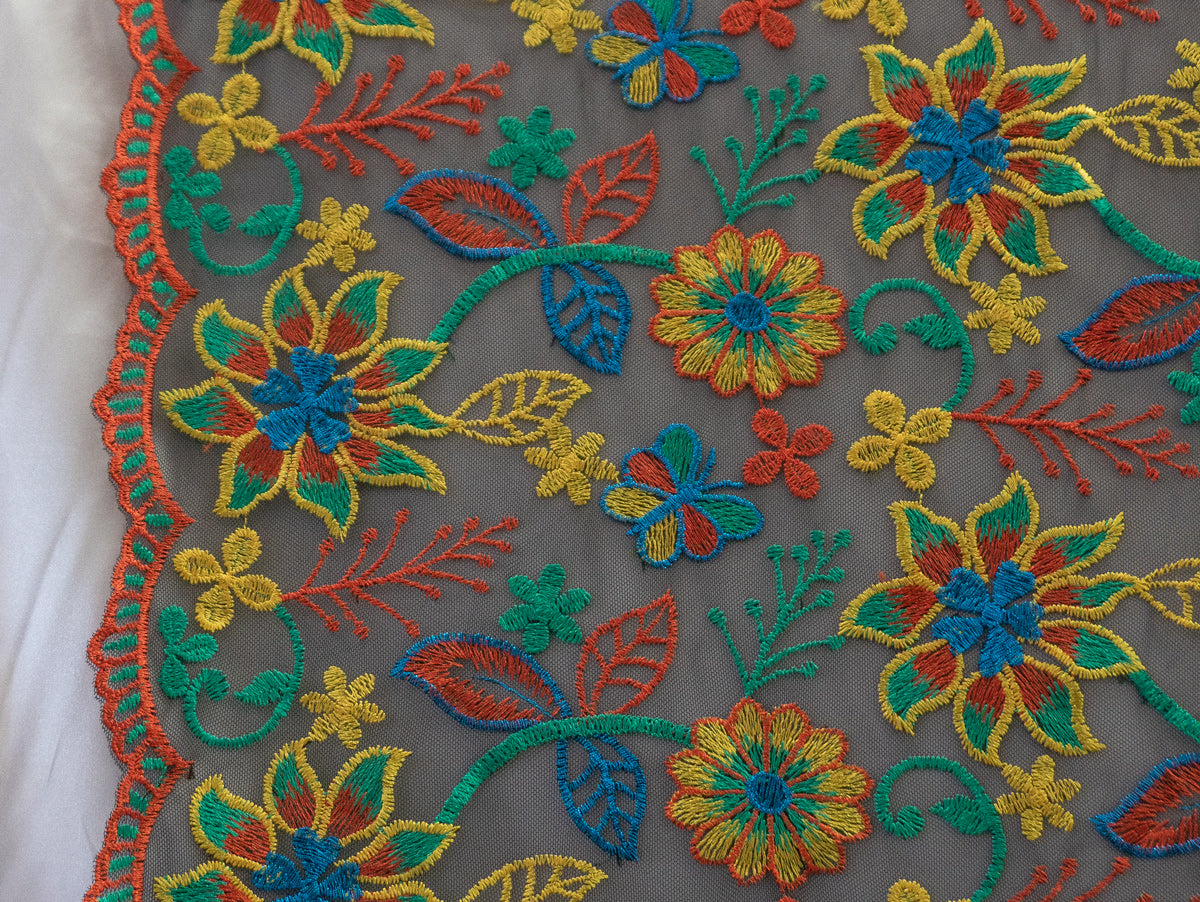 11 colors 3D Mixed Colors Embroidered Flowers # 22EMB010