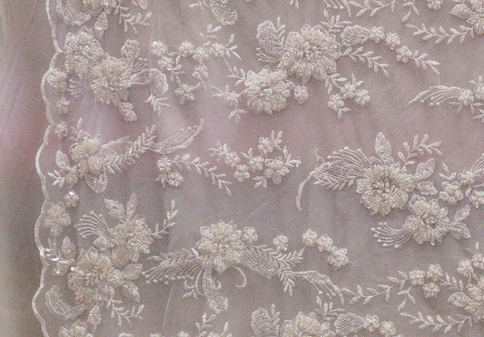 Heavy Hand Beaded  Embroidered Flowers  MH D# 4