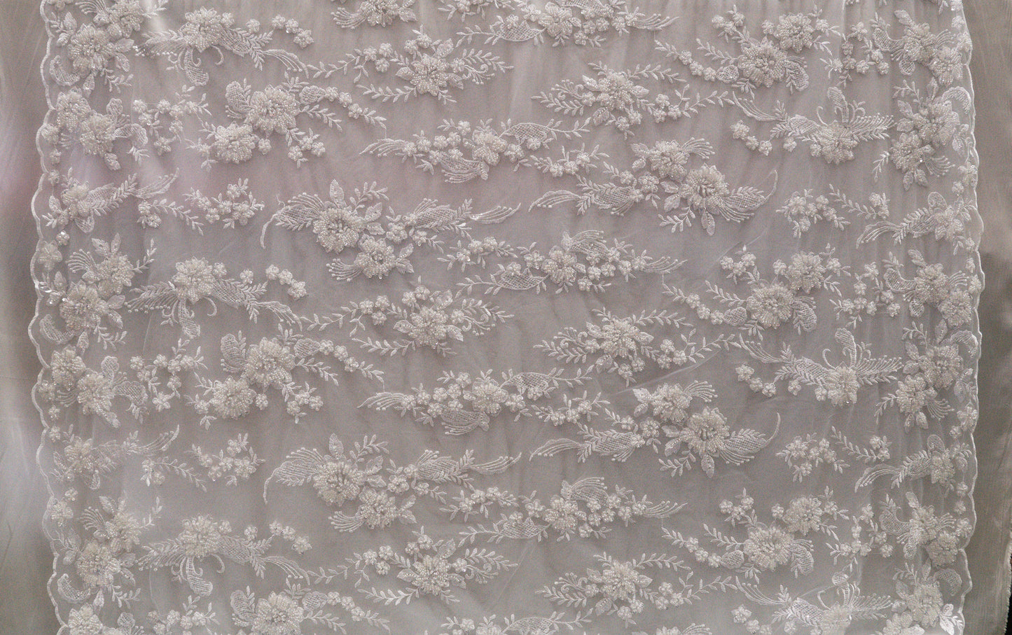 Heavy Hand Beaded Embroidered Flowers MH D# 6