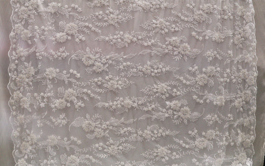 Heavy Hand Beaded  Embroidered Flowers  MH D# 6