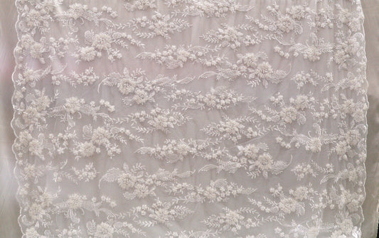 Heavy Hand Beaded  Embroidered Flowers  MH D# 4