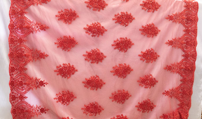 10 Colors, Heavy Hand Beaded Embroidered Flowers UNAN 2202.