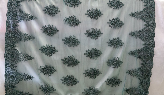 10 Colors, Heavy Hand Beaded Embroidered Flowers UNAN 2202.