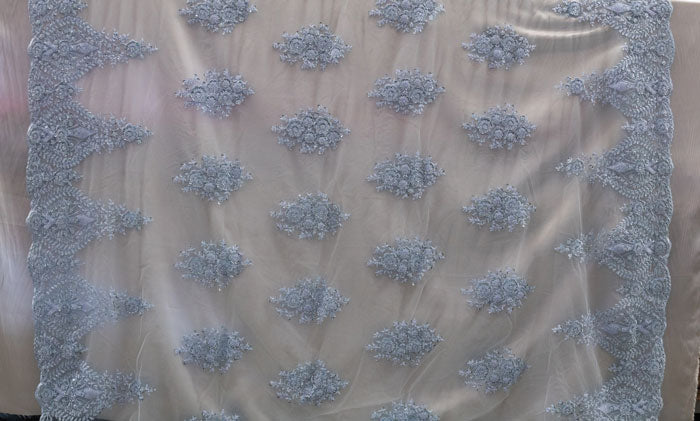 10 Colors, Heavy Hand Beaded Embroidered Flowers UNAN 2202.