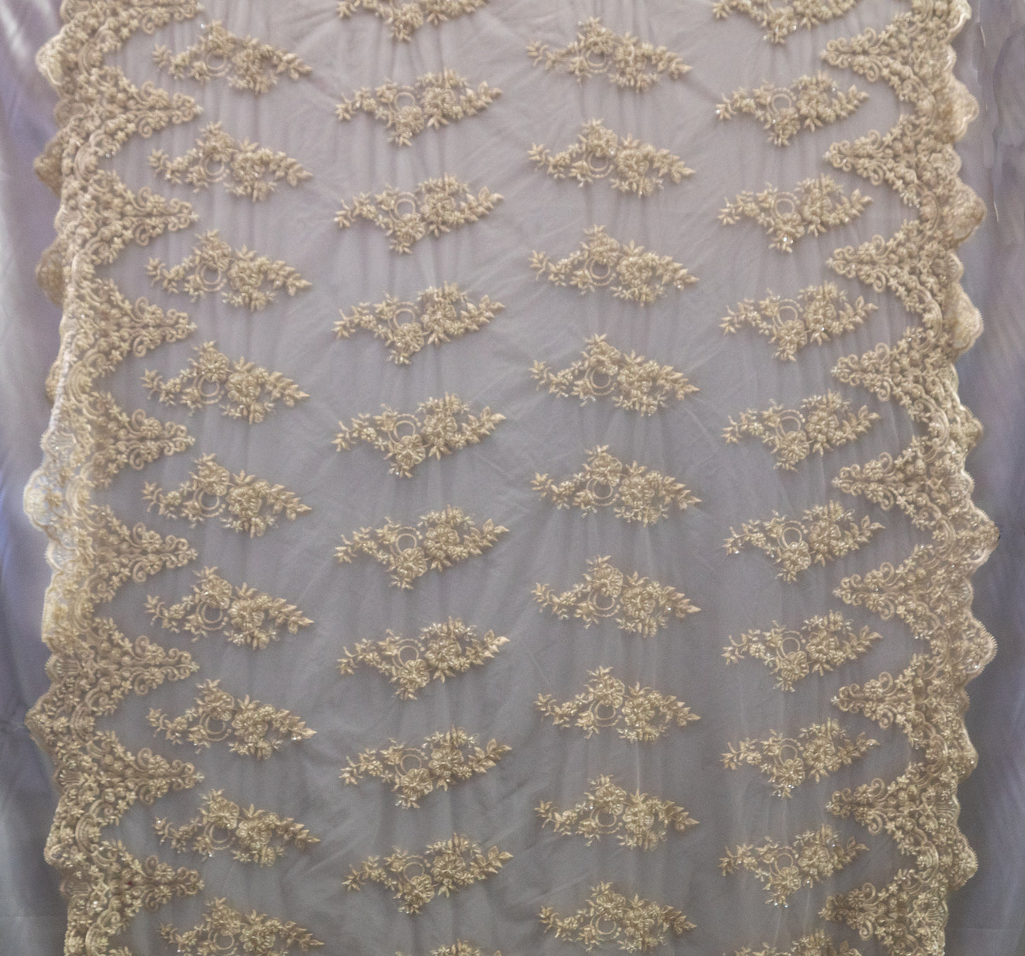 17 Colors, Embroidered Lace With Beads And Sequins # HT 1027