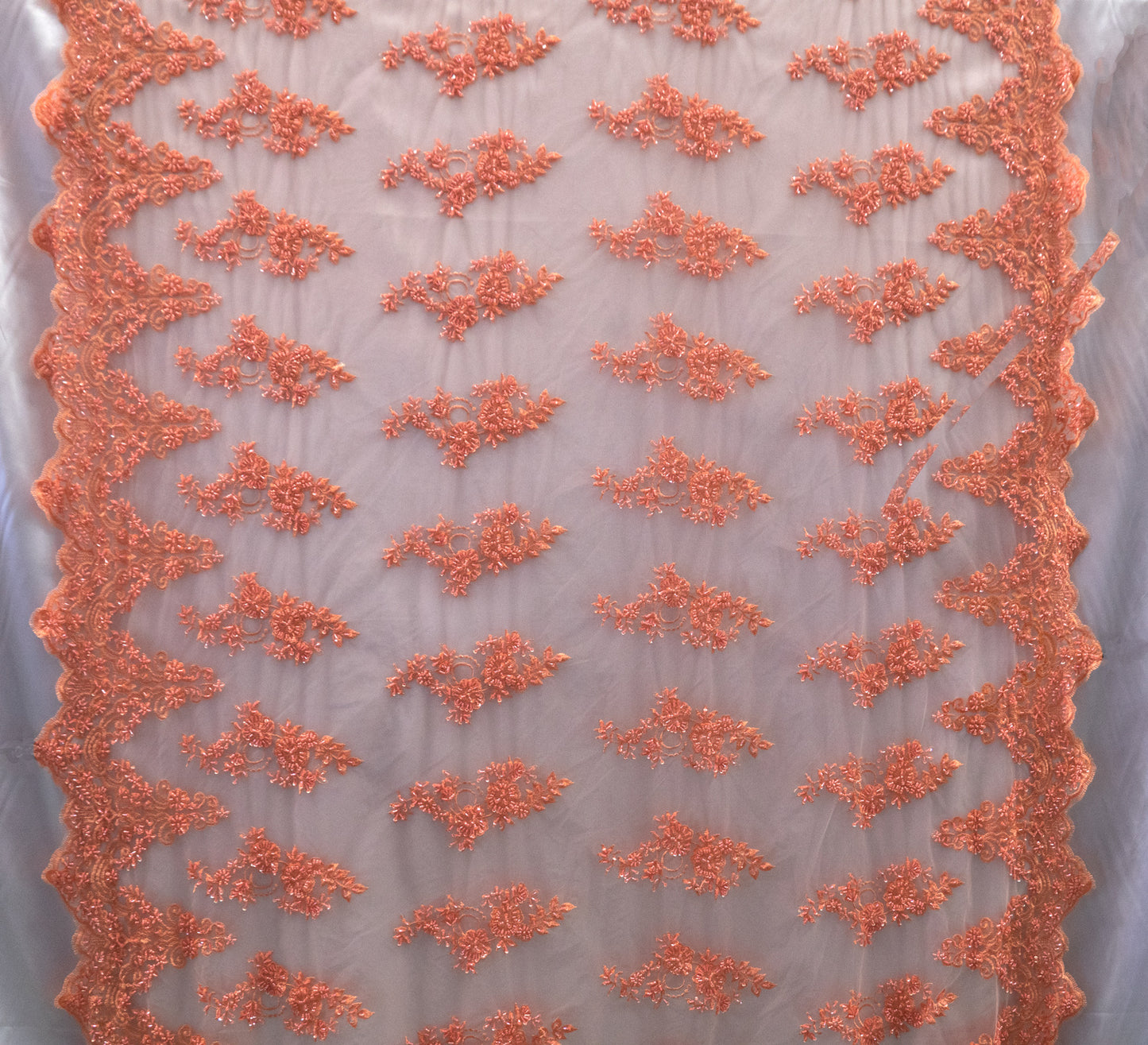17 Colors, Embroidered Lace With Beads And Sequins # HT 1027