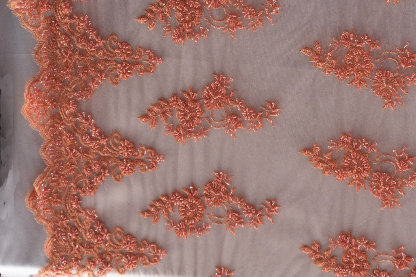 17 Colors, Embroidered Lace With Beads And Sequins # HT 1027