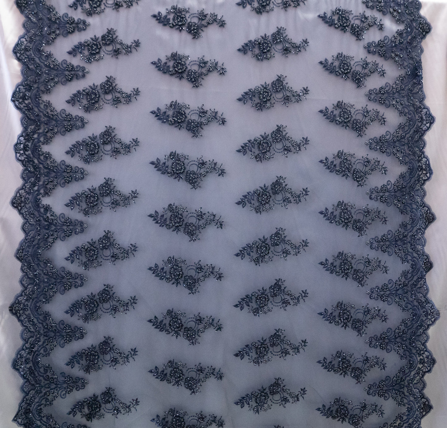 17 Colors, Embroidered Lace With Beads And Sequins # HT 1027
