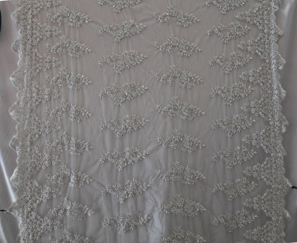 17 Colors, Embroidered Lace With Beads And Sequins # HT 1027