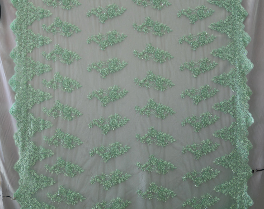 17 Colors, Embroidered Lace With Beads And Sequins # HT 1027