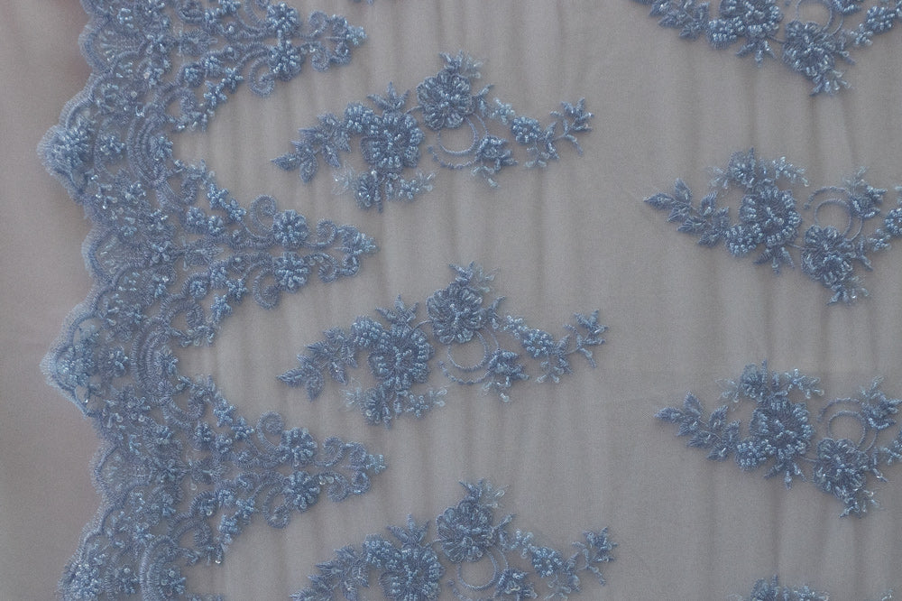 17 Colors, Embroidered Lace With Beads And Sequins # HT 1027