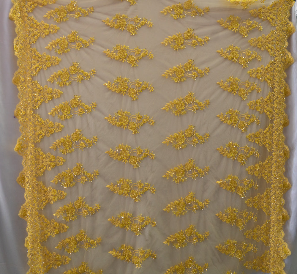 17 Colors, Embroidered Lace With Beads And Sequins # HT 1027