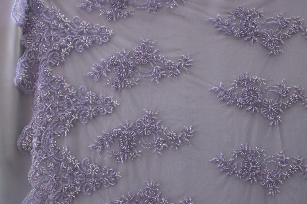 17 Colors, Embroidered Lace With Beads And Sequins # HT 1027