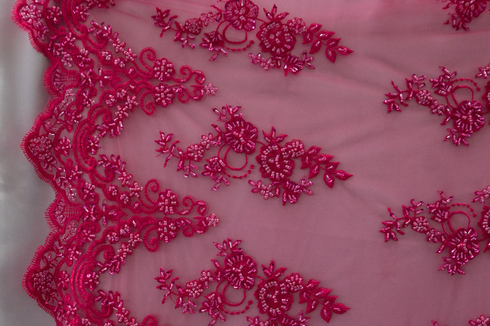 17 Colors, Embroidered Lace With Beads And Sequins # HT 1027