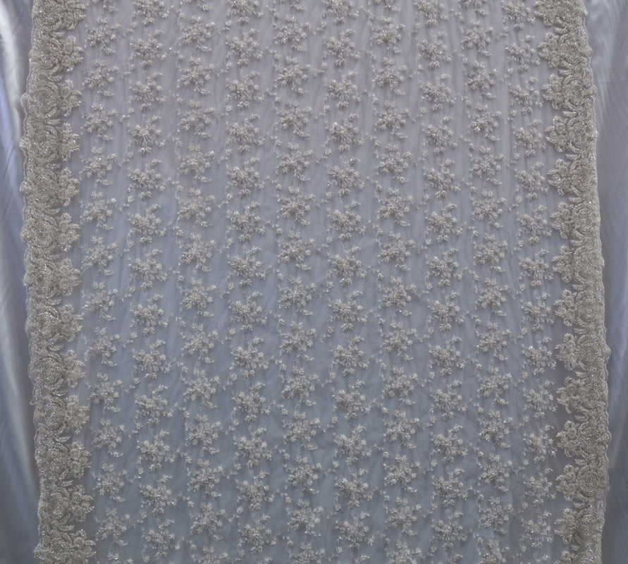 Heavy Beads For Bridal Veil Flower Mesh Dress # UNIBAS-12