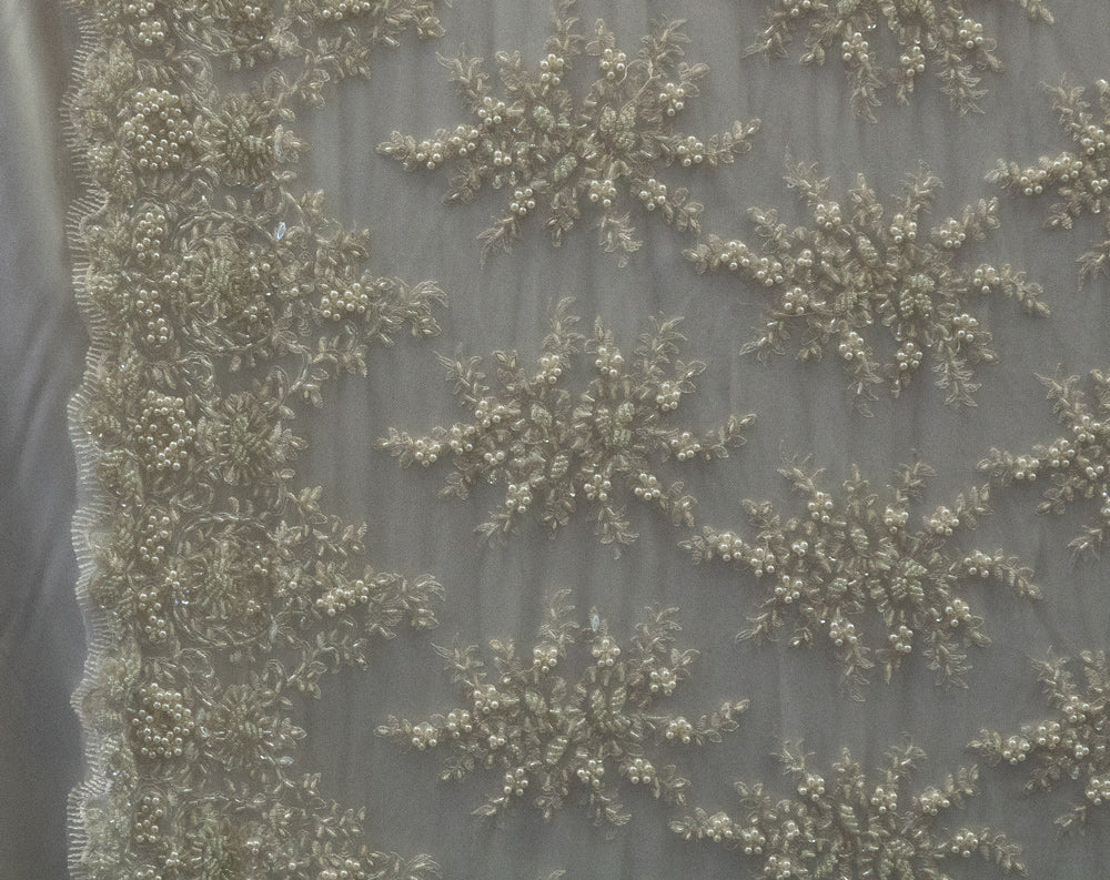 5 Colors, Coral Beaded Floral Bridal Lace Flower # UNIGR-H140