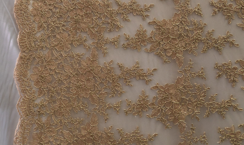 10 Colors, Universe Lace Fabric Bridal Veil Corded Flowers # UNIGR R-255
