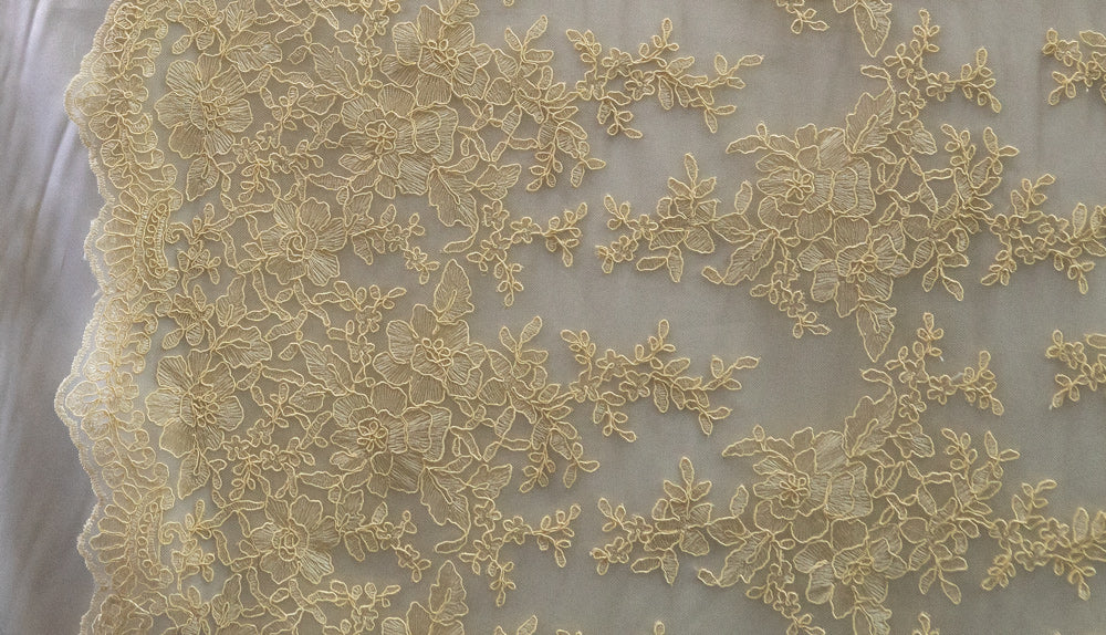 10 Colors, Universe Lace Fabric Bridal Veil Corded Flowers # UNIGR R-255