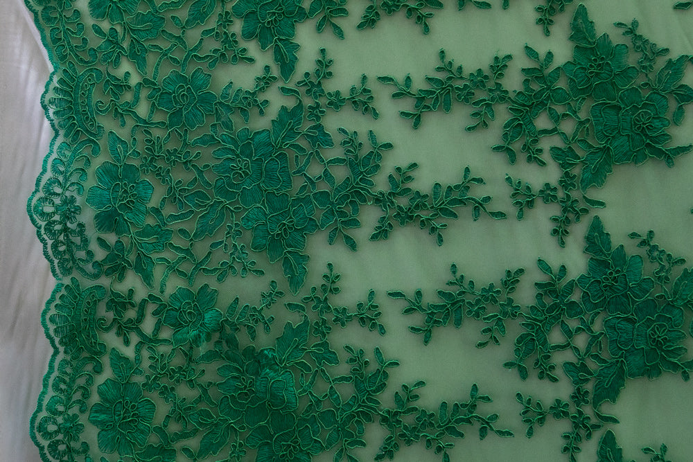 10 Colors, Universe Lace Fabric Bridal Veil Corded Flowers # UNIGR R-255