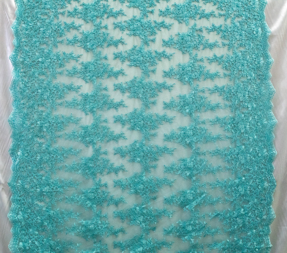 10 Colors, Universe Lace Fabric Bridal Veil Corded Flowers # UNIGR R-255