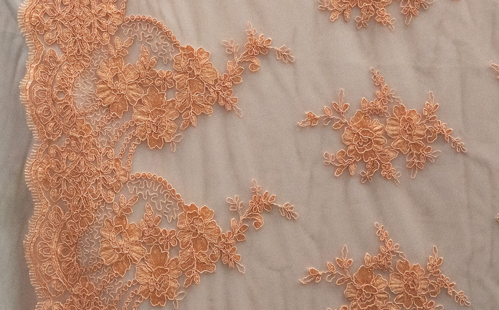 6 Colors, Embroidered Flower Lace # UN 1027