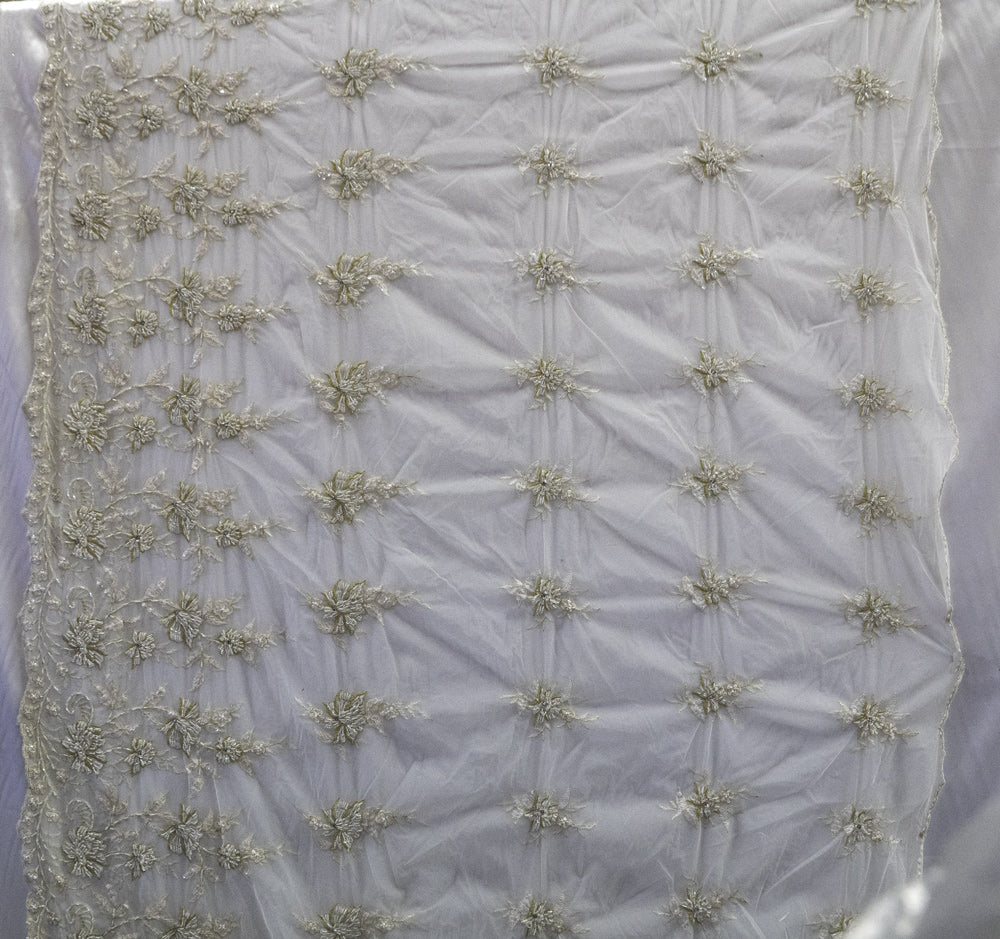 Embroidered Lace With Beads # 90068 C