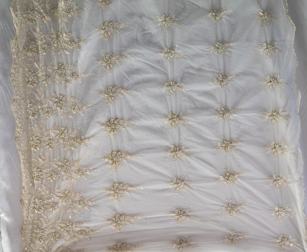 Embroidered Lace With Beads # 90068 C