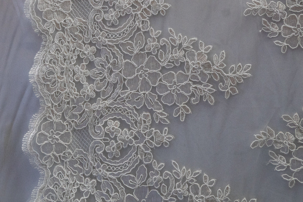 Embroidered Lace With Beads # HD 12043