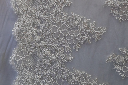 Embroidered Lace With Beads  #  HD 12043