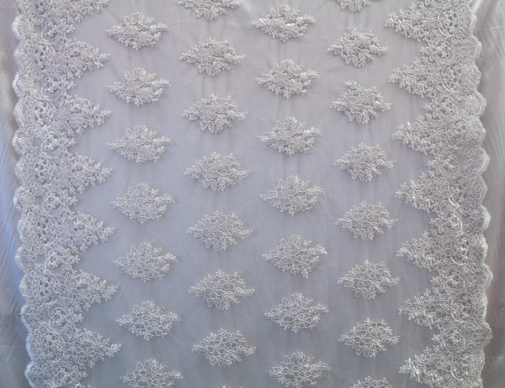 Embroidered Lace With Beads # HD 12043
