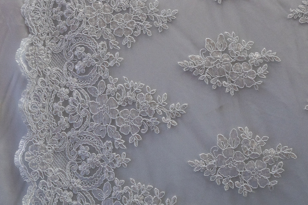 Embroidered Lace With Beads # HD 12043