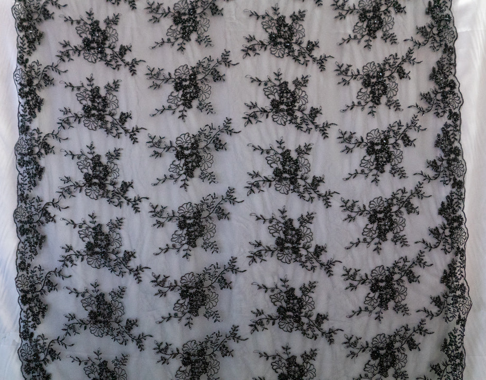 Embroidered Lace With Beads # UNI 5252