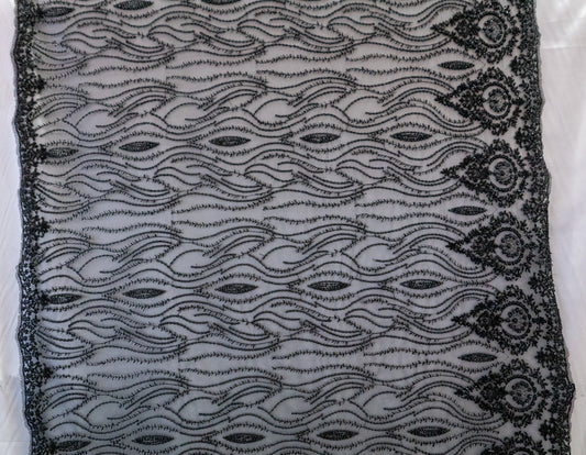 Embroidered Lace With Beads   #  YET 12222